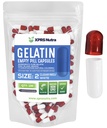 XPRS Nutra Størrelse 2 Tomme kapsler - 100 Tomme Gelatine kapsler - Piller gør det - Pure Bovin Pill Gel Caps til Do- It- Yourself Kosttilskud (Clear Red / White)