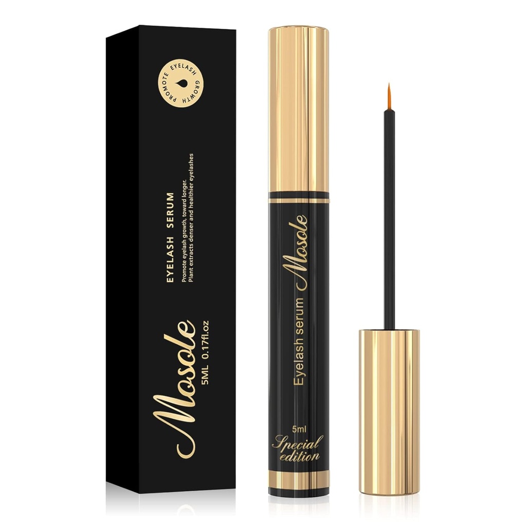 Premium Eyelash Growth Serum - 5ml Fuller & Længere udseende Eyelashs Lash Enhancing Serum for Natural Lash eller Lash Extensions & Brows, Vegan & Cruelty- Free