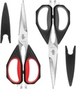LIVINGO Køkken Saks, 2 Pack 9.25 "Utility All Formål Fjerkræ sakse Kraftig Duty Opvaskemaskine Safe, Come Apart Sharp rustfrit stål Madlavning fødevarer Saks til skæring kød, kylling, vegetabilsk, fisk