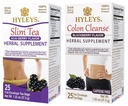 Hyleys Vægt Kosttilskud Tea Bundle - Slim Tea & Colon Cleanse - 50 Tea Tasker i alt (2 Pack)