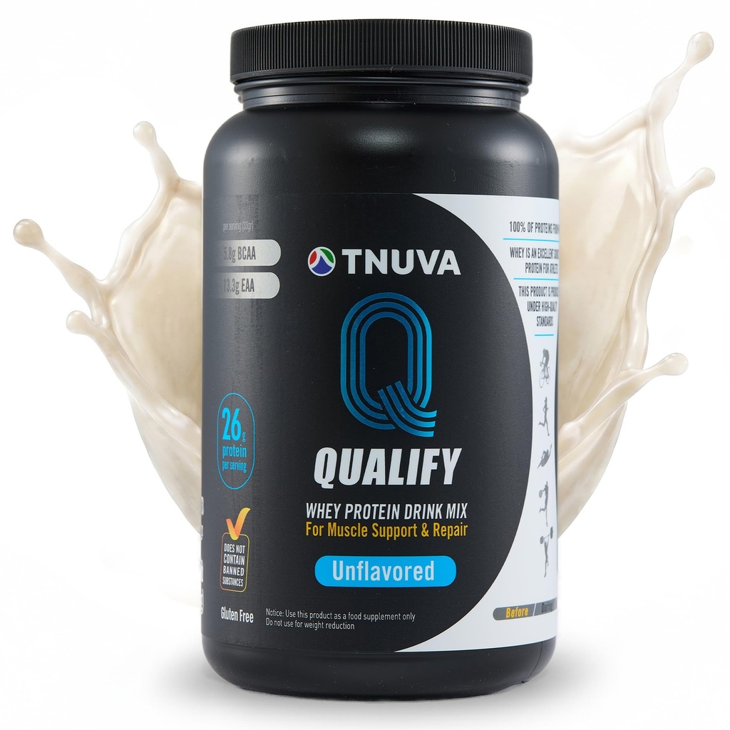 Unflavored Whey Protein Powder. 25g Protein Shake Powder for Post Workout Recovery, Smoothie & Baging. Gluten & Sugar Free, Highly Kosher, Essential Aminosyrer (5.5g BCAA, 2.7g Leucine), 23 Servere