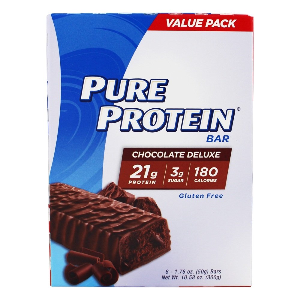Pure Protein Chocolate Deluxe Value Pack, 6 Greve 50 Gram Bars (pakke med 36 Bars)
