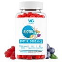 VITA GLOBE Biotin Gummies 5000 mcg - Ekstra styrke hår, hud og negle support - Blandede berry flavor, Vegan, non-GMO gumian vitaminer til kvinder & mænd - 40 greve (pakke med 1)