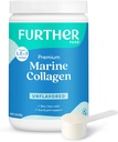 Further Food Unflavored Marine Collagen Peptides Powder, Wild-Caught Sustainably Sourced Fish, Hydrolyzed Type 1, 2 & 3, 12g Protein, 5.93 Oz