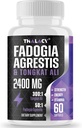 2400mg Fadogia Agrestis Tongkat Ali Supplement - Fadogia Agrestis 1400mg & Tongkat Ali 1000mg Ultra Blend, Maksimal styrke, Muskel Mass & Athletic Performance, 60 Softgels