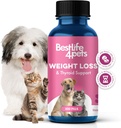 Vægt & Thyroid Support til hunde og katte, Natural Solution for Hunger Control, Metabolisme Support, Optimal Thyroid funktion, Effektiv hund & kat vægttab, 400 Odorless, Tastless Pills