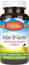 Carlson Labs Solar D Gems Natural Vitamin D3, 2000 IE, 120 Softgels