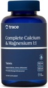 Trace Minerals Complete Calcium & Magnesium 1: 1 - Kosttilskud til ben sundhed & energistøtte - Mineral supplement til støtte immunsundhed - Formel med Sea Minerals - 120 tabletter (30 Servere)