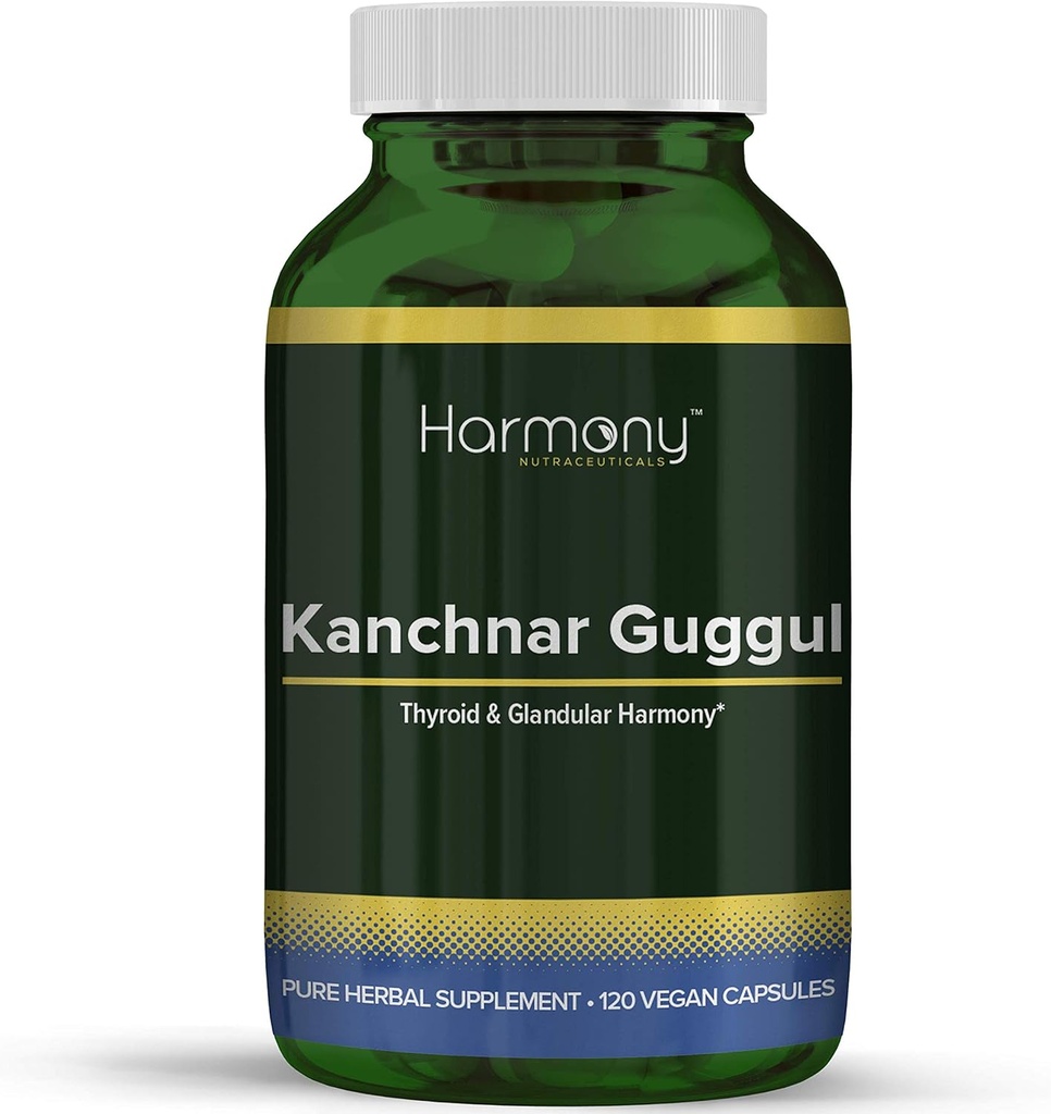Kanchnar Guggul - Thyroid & Glandular Harmony - 120 Veganske kapsler - Harmony Nutracatica Guggul Resin