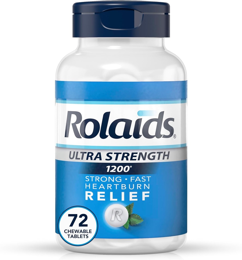 Rolaids Ultra Strength Antacida Chewable Tablets, Mint, 72- greve