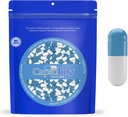 Capsulin Farvet Størrelse 0 Tomme Gelatine Kapsler Blå / Hvid 5000 Tæller # 124; Kosher & Halal Certified # 124; Gluten Free