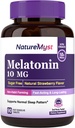 Melatonin 10 MG, Fast Opløs tabletter, Ultra Styrke, Non-Habit Forming, Sleep & Calmness Support, Ingen Sukker, Natural Strawberry Flavor, 90 tabletter
