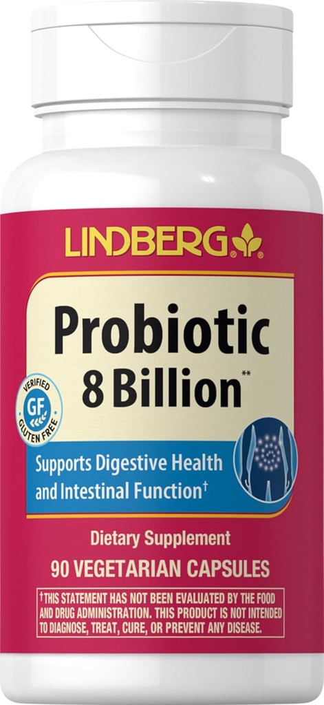 Piping Rock Probiotic for mænd & kvinder; 90 Capsules against 124; fordøjelsesstøtte & intestinal Support