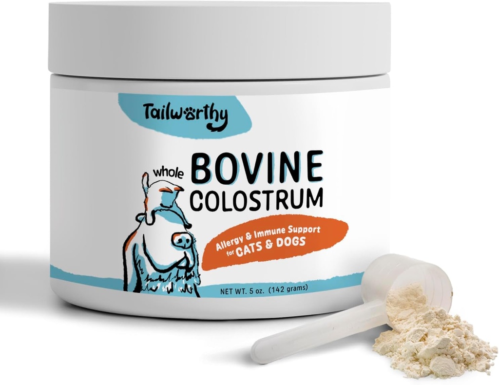 100% Bovin Colostrum til hunde og katte, Allergi og immunforsvar, 60 Servering, Non- GMO, Gluten Gratis for mere energi, Wellness, og sundere fordøjelse