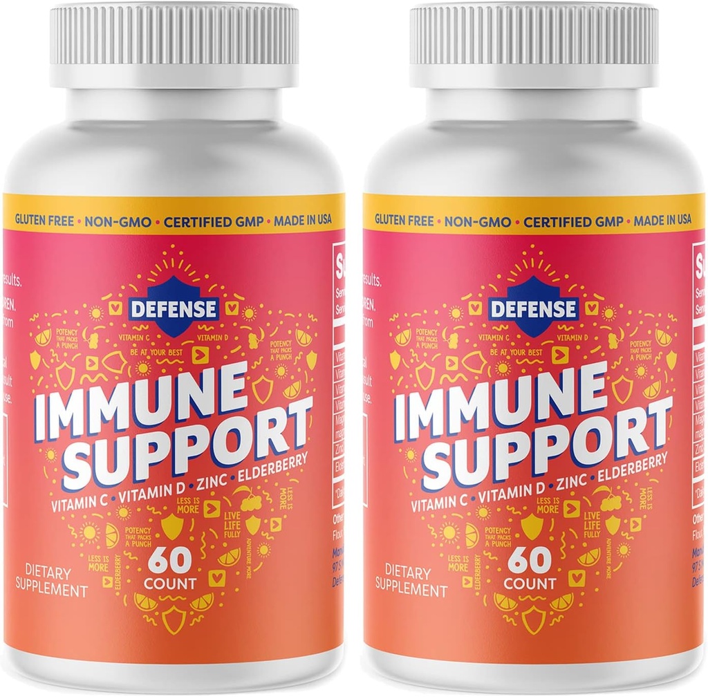 Supplement for voksne er 124; 30 dag levering 124; høj potens er 124; immunboost til mænd og kvinder med C-vitamin, zink, hyldebær, og D3- vitamin, daglig antioxidant, ikke GMO, glutenfri 124;