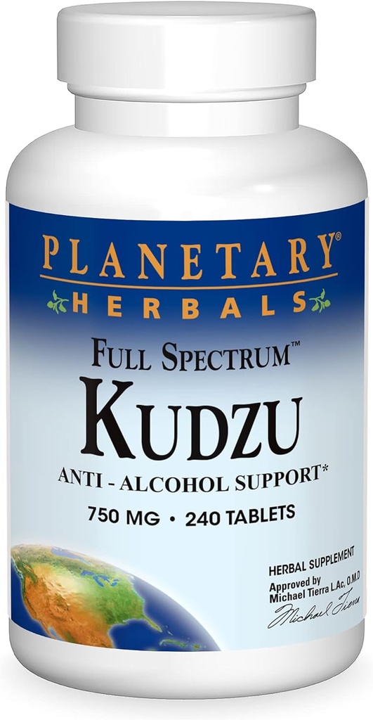Planetariske Herbals Kudzu 750mg Fuld Spectrum - 240 tabletter