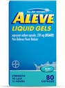 Aleve Pain Reliever & Fever Reducer Liquid Gels, Naproxen Sodium, Pain Relief, 80 Count