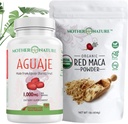Beauty Bundle - Aguaje Kapsler + rød Maca Powder Name 124; Organic Superfoods for Hår, Hud & Wellness