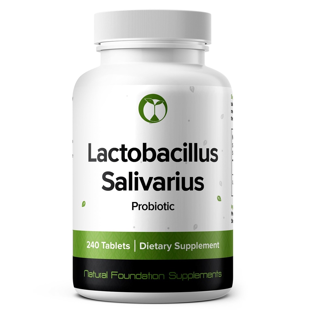 Lactobacillus Salivarius Probiotic Supplement 240 Tablets 3 Millioner CFU Probiotika til mænd og kvinder Understøtter Dental, fordøjelse & Gut Sundhed (240, Lactobacillus Salivarius)