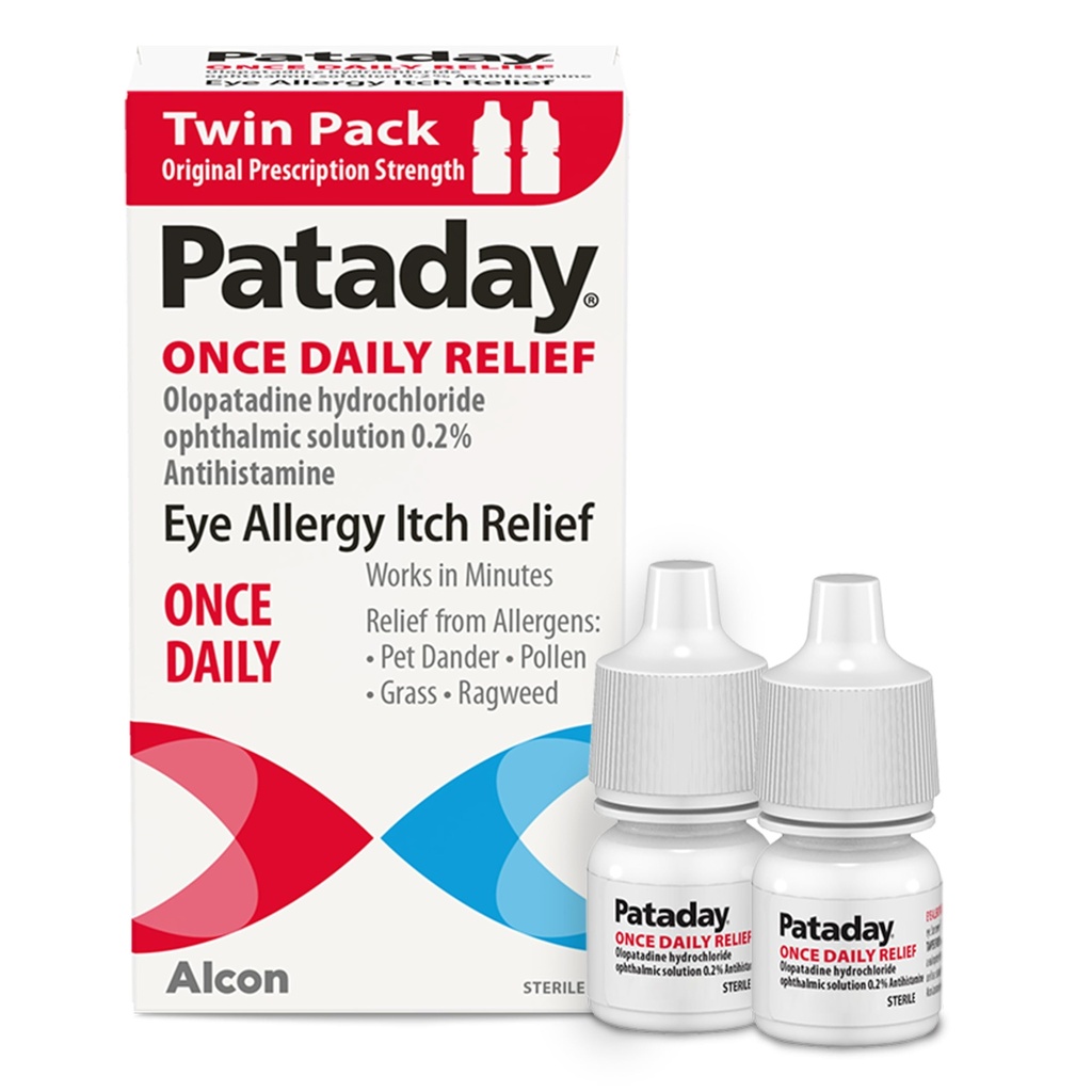 Pataday Én gang daglig Relief Allergi Eye Drops by Alcon, for Eye Allergy Itch Relief, 2, 5 ml (pakke med 2)