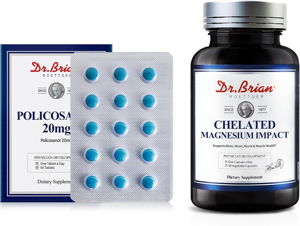 Policosanol Supplements and chelated Magnesium Supplements Bundled Products