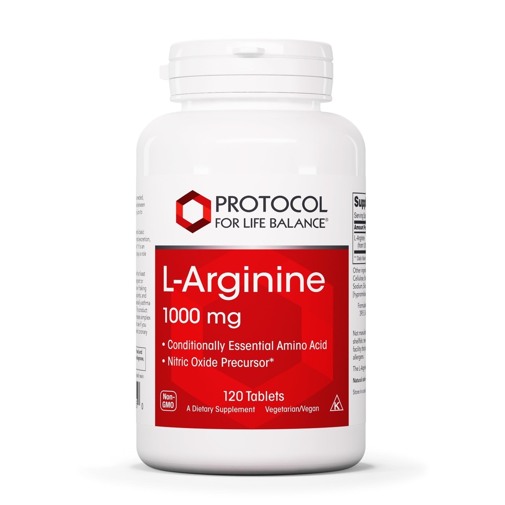 PROTOKOL OM LIV BALANCE L- Arginin 1.000mg - Aminosyre - Urea Detox - Proteinbeskyttelse - 120 Veg Caps