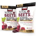 Bundle of Force Factor Total Beets Ultimate Heart Health Blood Pressure Support Chews med CoQ10, Beet Root Powder, Grape Seed Extract, Blood Pressure Supplement til cirkulation & Blood Flow, 120 Soft