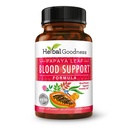 Urte Godhed Papaya Leaf blodkapsler - Platelet & Bone Marrow Sundhed, Immunity Support & Blood Cleanse - 60 / 450 mg Veggie kapsler (1 flaske)
