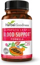 Urte Godhed Papaya Leaf blodkapsler - Platelet & Bone Marrow Sundhed, Immunity Support & Blood Cleanse - 60 / 450 mg Veggie kapsler (1 flaske)