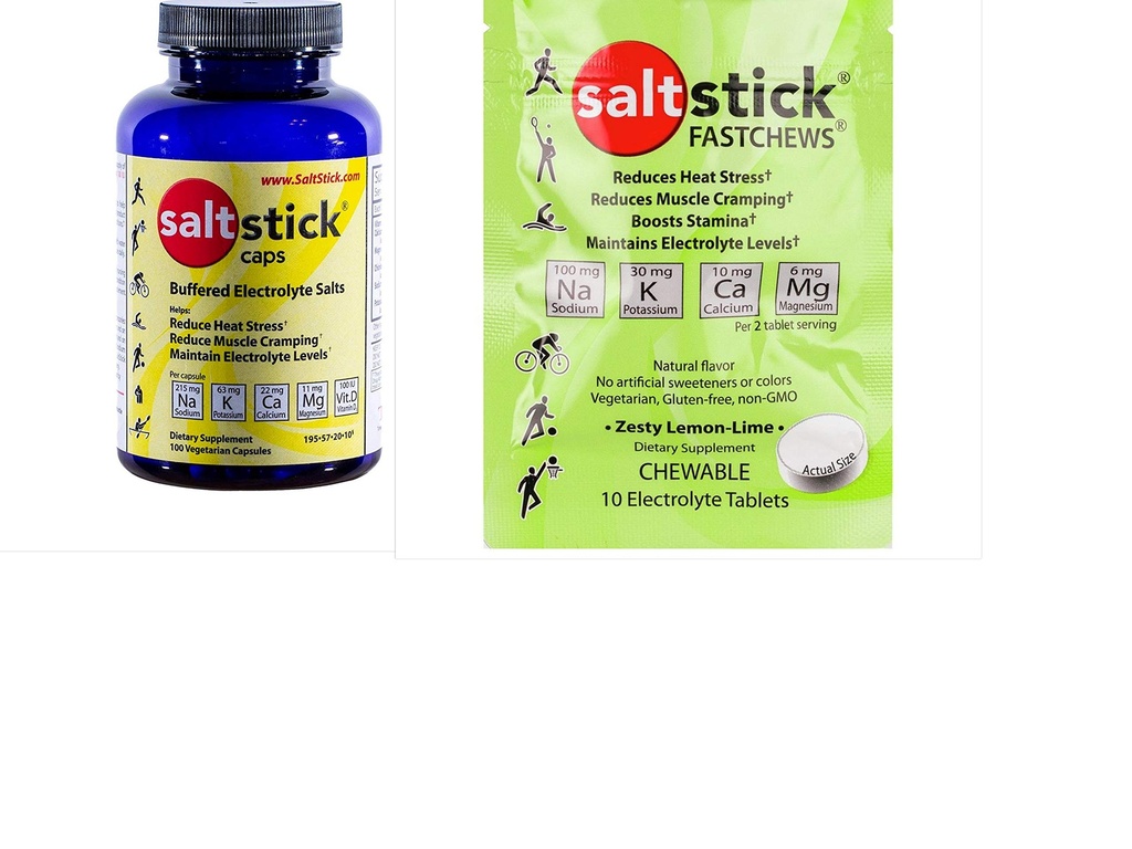 Saltstick Elektrolytkapsler (100 kapsler) Inkl. Comp. FastChews Trial Pack