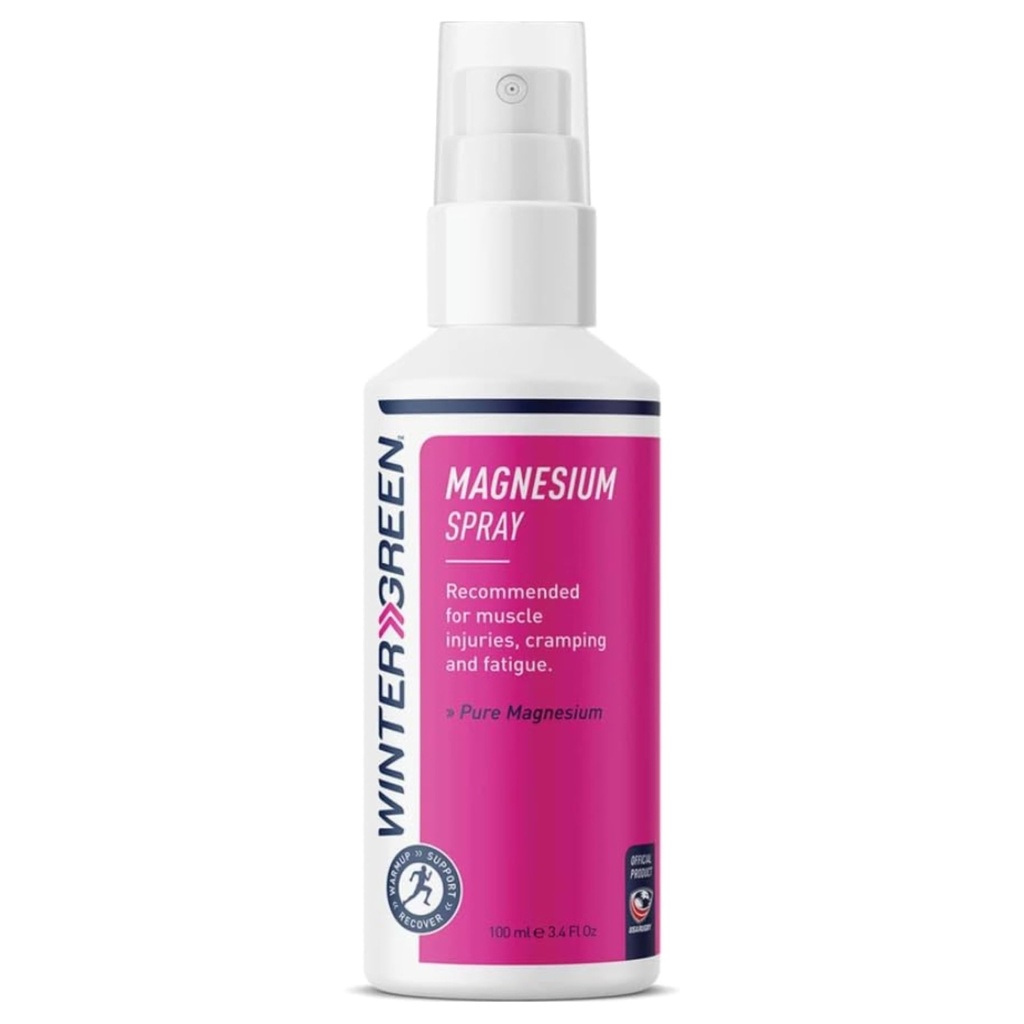 Wintergreen Magnesium Body Spray, 3.4 fl oz – Fast-Absorbing Recovery Mist for Pain Relief, Cramping, and Muscle Recovery, Non-Greasy Formula for Post-Exercise or Sports