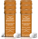 Viter Energy Coffeined Mints 40mg Coffein, B Vitamin, Sukker Free. (Chokolade Mint, 20pcs, 6 Pack)