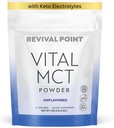 Premium Unflavored MCT Oil Powder med Keto Electrolytes- Creamer til kaffe, te og osv. - Inkluderer 15x biotilgængelig chrompicolinat, C10 og C8 MCT Oil Derived from Coconuts - 120 Grams