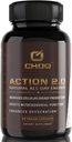 CHOQ Action 2.0 Energy & Circulation Support - Rhodiola Rosea, Beetroot & B12 Supplement - Nitric Oxide Booster for Men & Women - Focus & Recovery - 90 Capsules