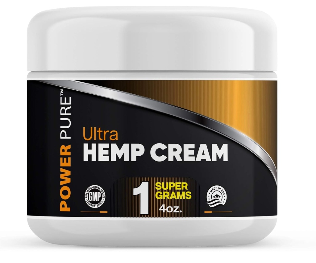 Power Pure HempCream 1000Mg 4 Ounce Jar til nederste ryg, Hals, Knæler og hånd discomfort og Stifness. Vores fælles rub ikke gøre False Krav på 340,000.000 Mg som ikke er muligt