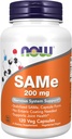 Now Foods Supplements, SAME (S- Adenosyl- L- methionin) 200 mg, Nervesystemet Support *, 120 Veg kapsler