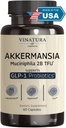 VINATURA Akkermansia Probiotic - Akkermansia Munciniphila Supplement, GLP-1 Supplement - 60 kapsler