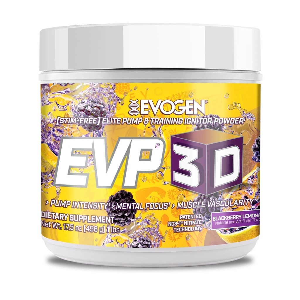 Evogen EVP- 3DD124; Ekstrem Pre- workout Pump- Ignator, Arginin Nitrat, Citrullin, Beta- Alanine, Lions Mane