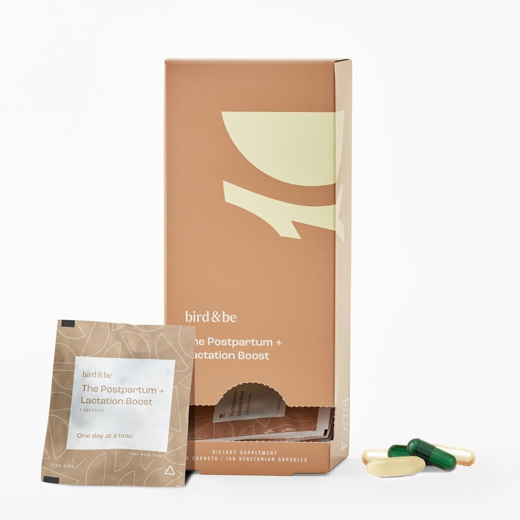 The Postpartum med Amning Boost - Vitaminer til støtte Hormon, Inddrivelse og Milk Supply til Bryst / Amning - Inkluderer DHA (Omega-3), Jern, Cholin, B12- 30-Day Supply