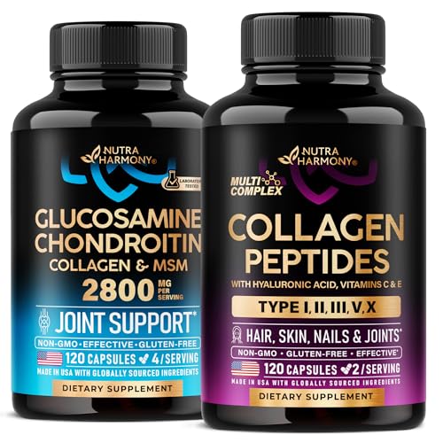 NUTRAHARMONY Glucosamin Chondroitin & Collagen Peptider Kapsler