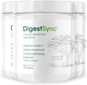 DigestSync Digestion Supplement for Gut Health - Natural Powder for fordøjelsesstøtte, Bloating Relief for kvinder & mænd, 100% Natural Green Powder - 3 måneders forsyning