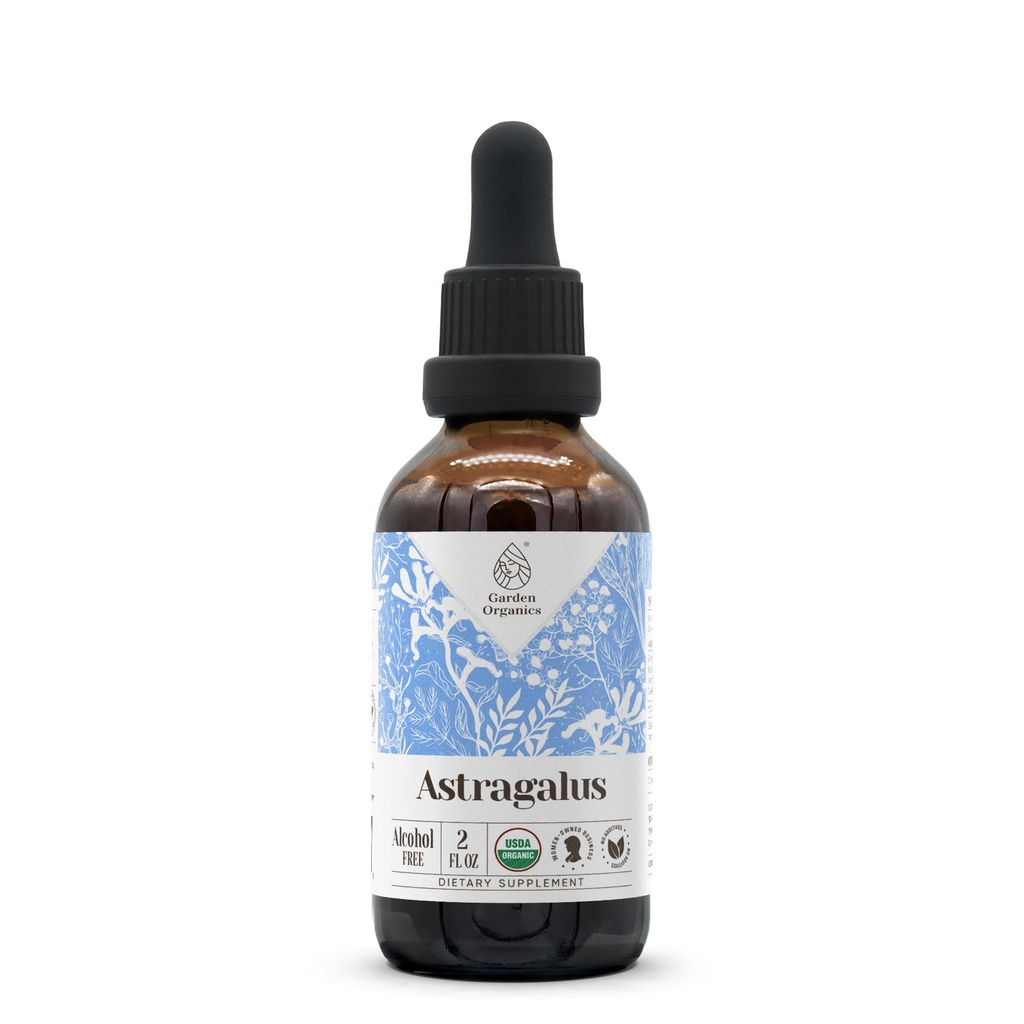 Astragalus USDA Organic Alcohol- Free Extract against 124; Kosttilskud, højpotens Tincture against 124; Natural Certified Organic Astragalus (Astragalus membranaceus) Tørret rod (2 oz)