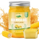 (12 OZ) Irish Sea Moss Gel Organic Raw Vegan Corn Flavored Natural Seamoss Supplement 102 Vitamin og mineral Wild Harveed non-GMO immunforsvar Booster Thyroid fordøjelsesstøtte