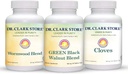 Dr. Clark Store Intestine Support & Cleanse Kit - med Freeze- Tørret Green Black Walnut Hulls, Wormwood, og Kloves- Hjælper Opretholde Optimum Intestinal funktion - Vegetariske kapsler