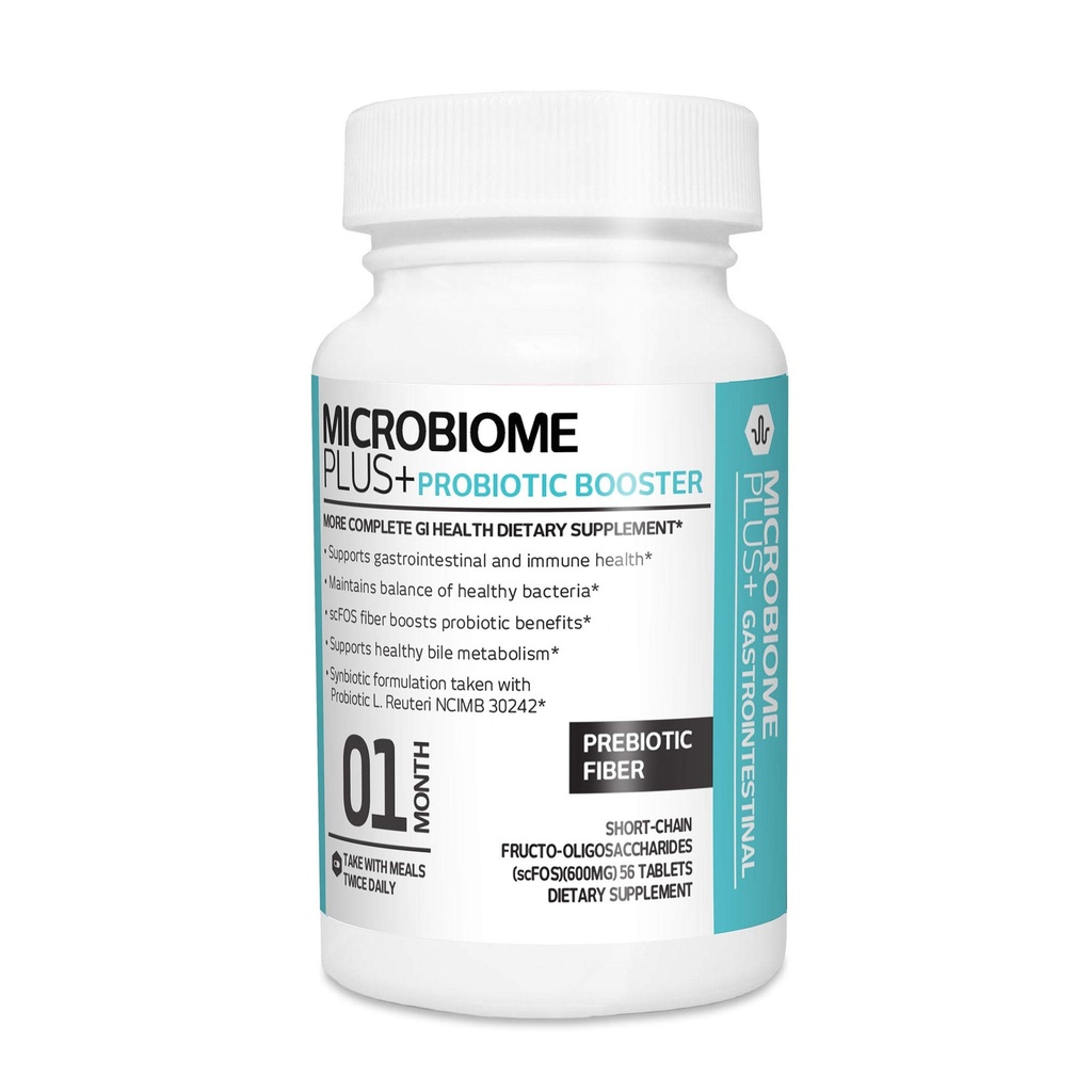 Mikrobiome Plus Prebiotics scFOS Prebiotic Fiber, øger Probiotiske Benifits, GI fordøjelsestilskud, Allergi Sikker og Gluten- Gratis for mænd og kvinder (1 måned Tilgang) (1)