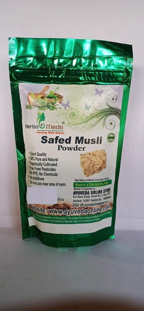 Shatavar, Safed Musli, Kaunch Beej & Ashwagandha Powder [100 Grm Each]