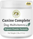 Wholistic Pet Organics Canine Complete - Hund Multivitamin Powder - 2 Lb - Daily Dog Vitamin og Kosttilskud til Hjemmelavet Mad - Immunsystem, Hud, Coat & Samlet Sundhed - Små og store Breed