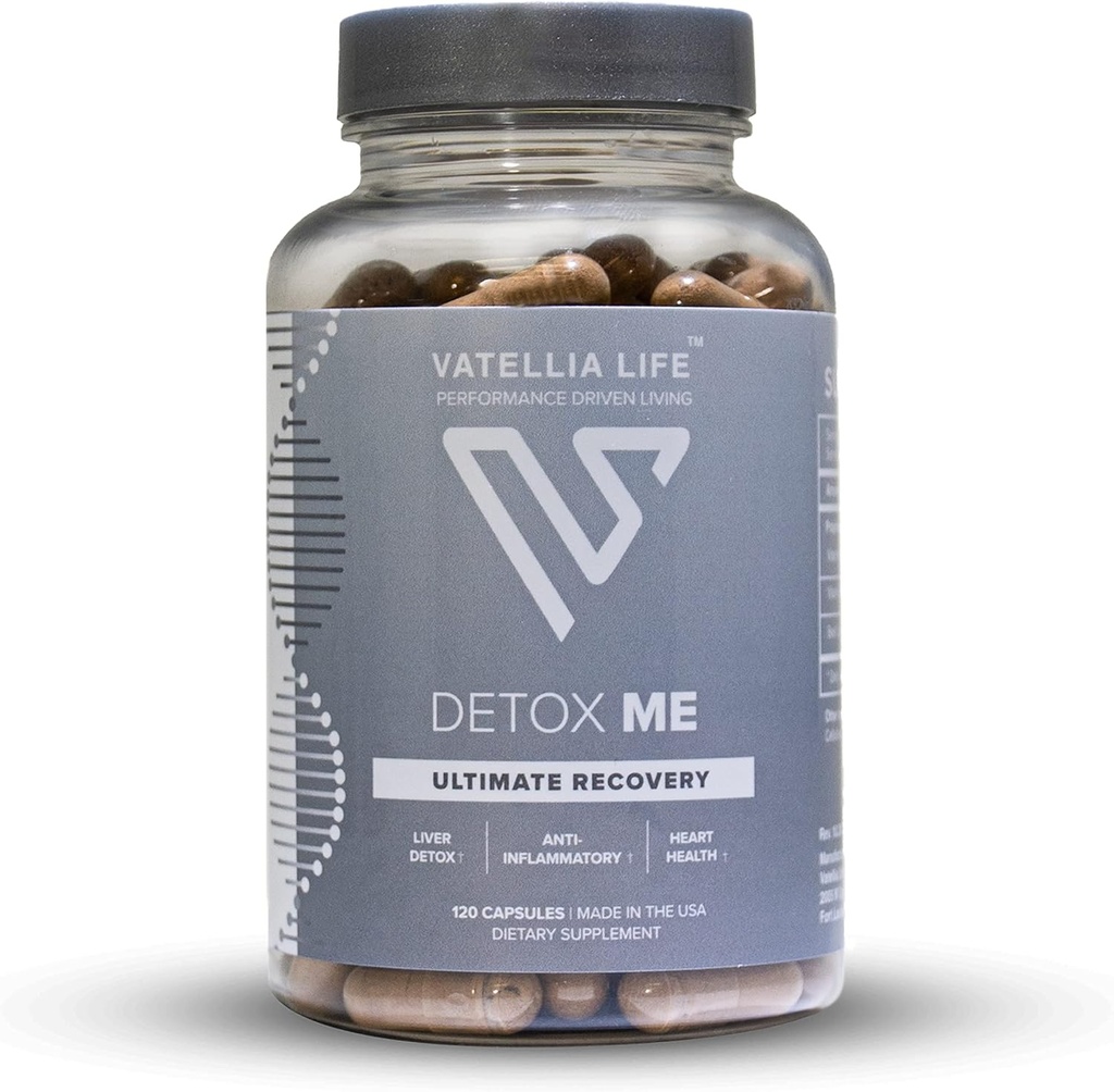 Vatellia Life New from Detox Me - øger energi Sulfite Elimination - understøtter fordøjelse & Gut Health - Vitamin K2 (MK-4), Plus B12, Folate - 60 Day Supply - Supplement for mænd og kvinder - 120 Count