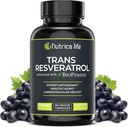 Trans Resveratrol Supplement 500mg Potent Anti Aging Formel, kraftfuld antioxidant til hjerte & cellulær sundhed, Brain Booster Kosttilskud med Bioperine, 60 Vegan Caps