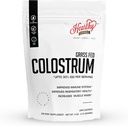 HEARTHY FOODS Pure Bovine Colostrum Powder 4oz 113g - Upto 30% IGG, 22 Servings (5g per seving), Leaky Gut Repair Supplements, Gut Health and Immune Support | Grass-Fed Halal Non GMO, Gluten Free